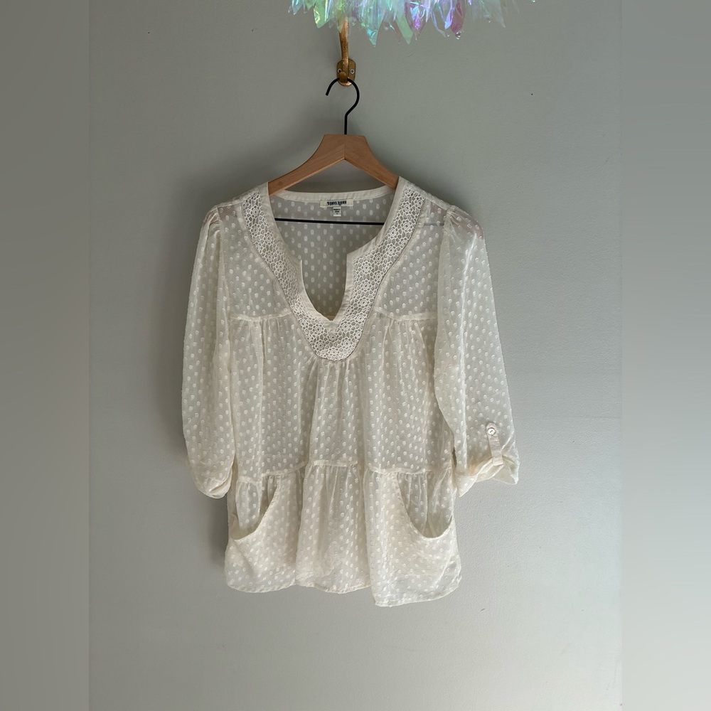 Whimsigoth Ethereal Sheer‎ Blouse Size Small